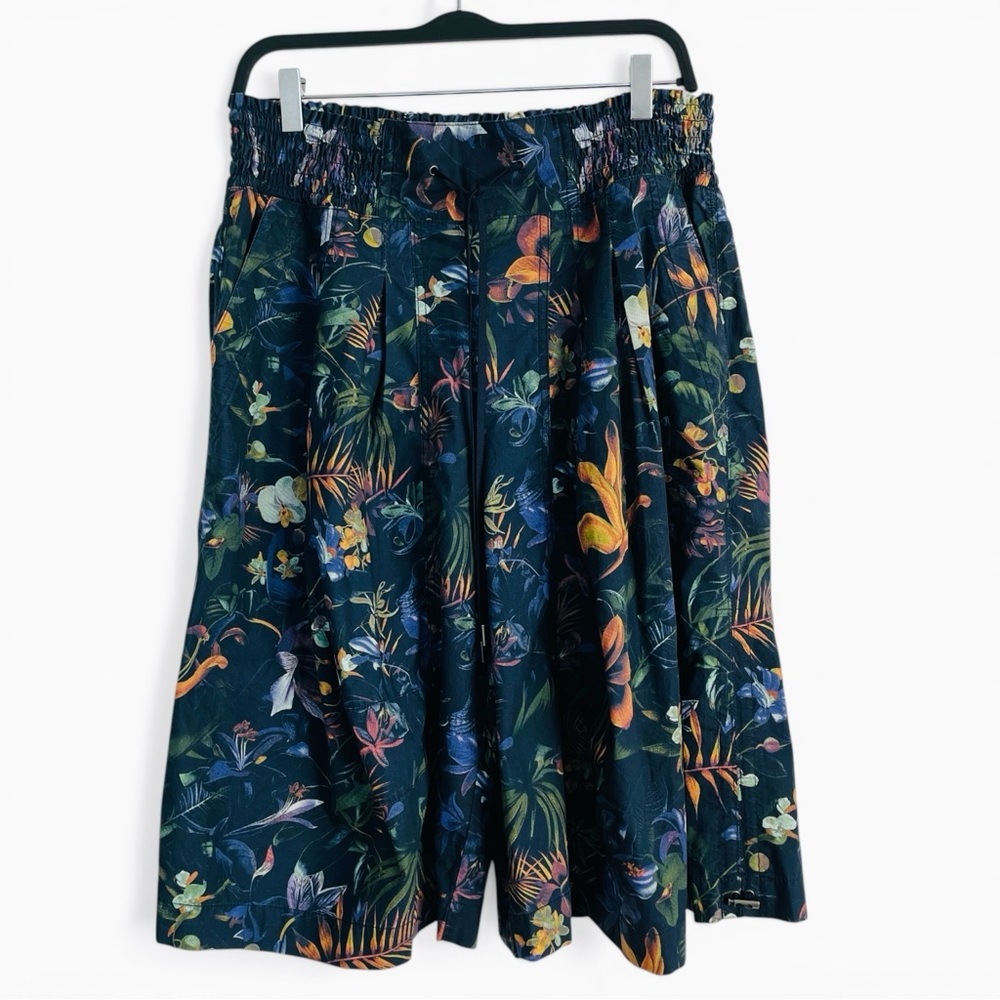 Anthropologie Ruched Poplin Gaucho Pants Size M Floral Pattern New - Picture 4 of 9